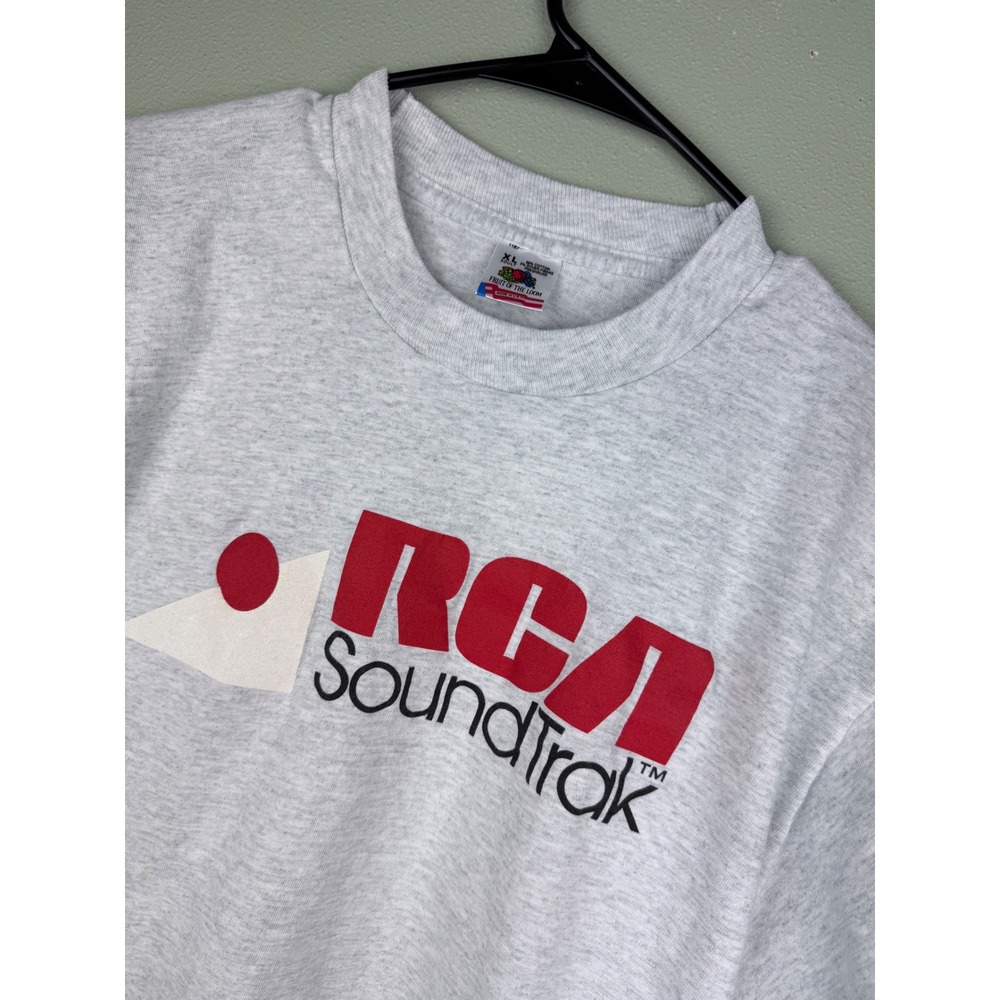 Vintage RCA SoundTrak T Shirt XL Gray Single Stitch Fruit of the Loom Promo 90s - Picture 4 of 10